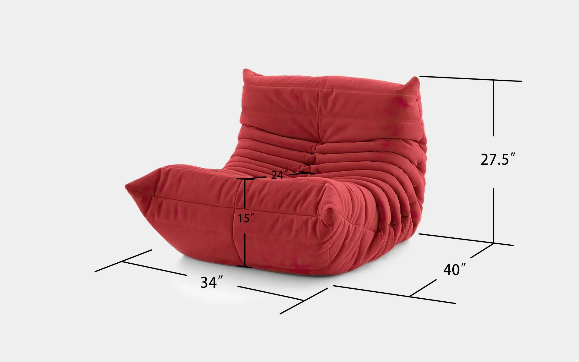 Delfinio Tufted Lounge Chair - Image 12