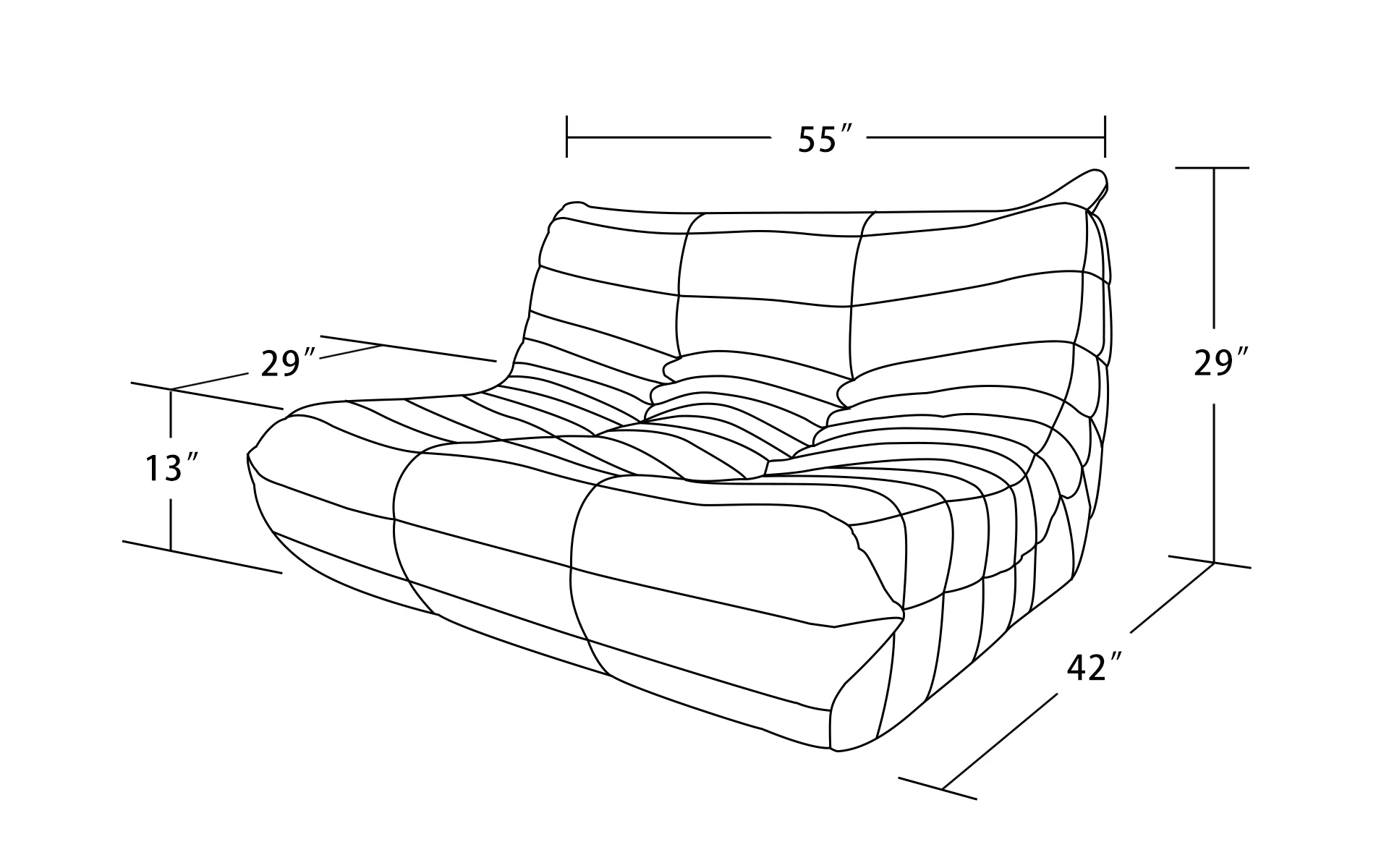 Delfinio Tufted Lounge Chair - Image 5