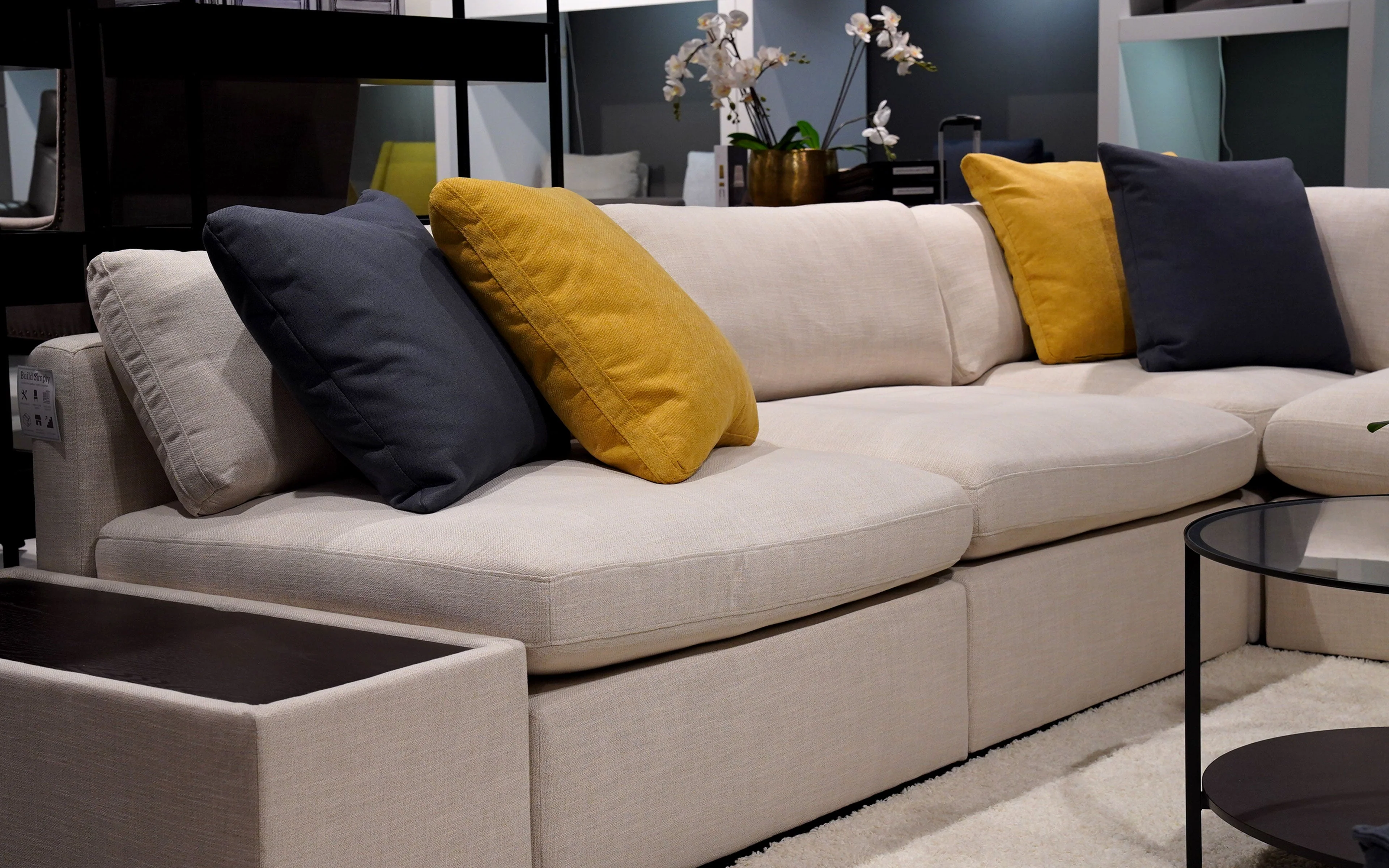 Dente di Leone 6pc Modular Modern Fabric Sectional Sofa - Image 13