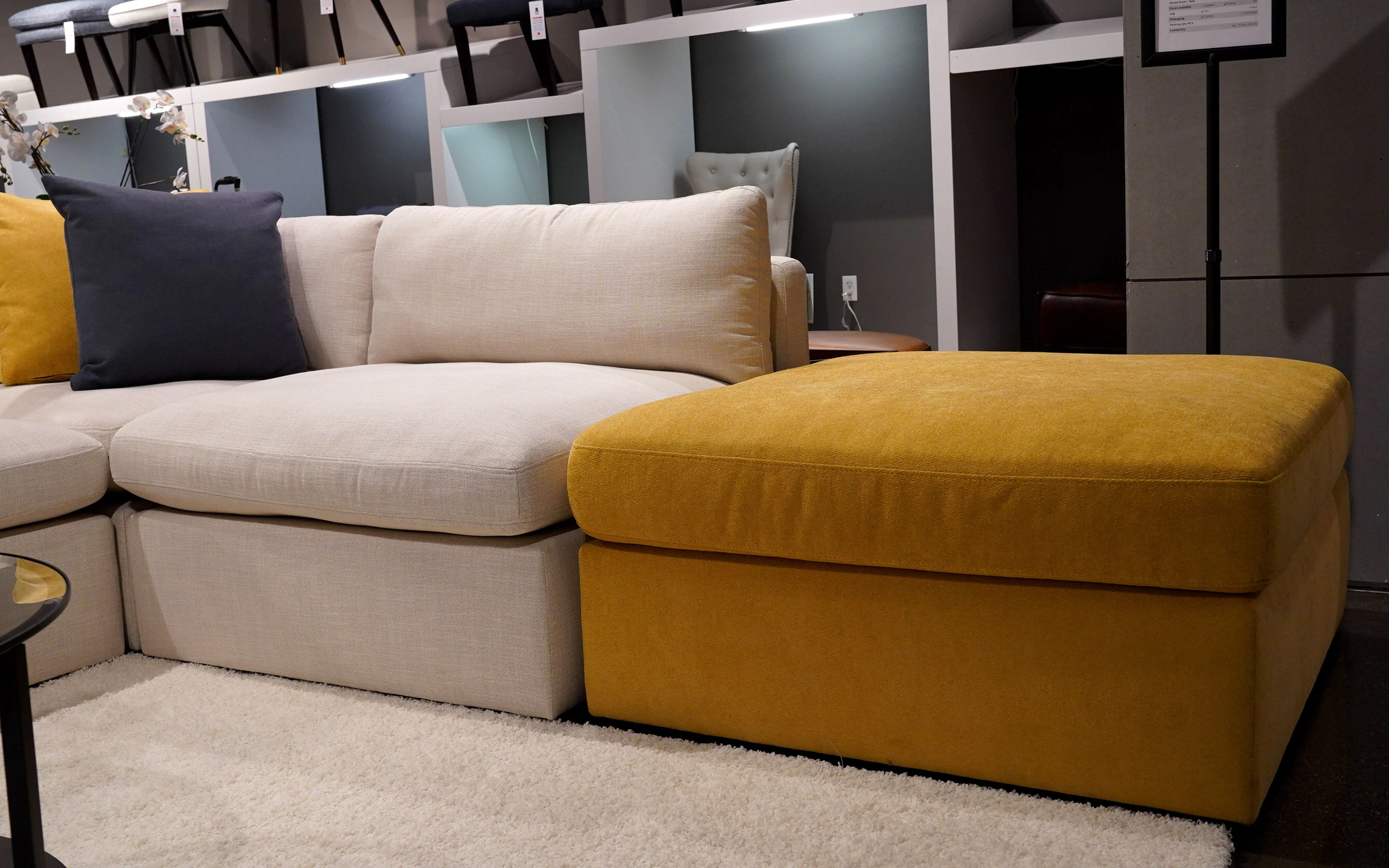 Dente di Leone 6pc Modular Modern Fabric Sectional Sofa - Image 14