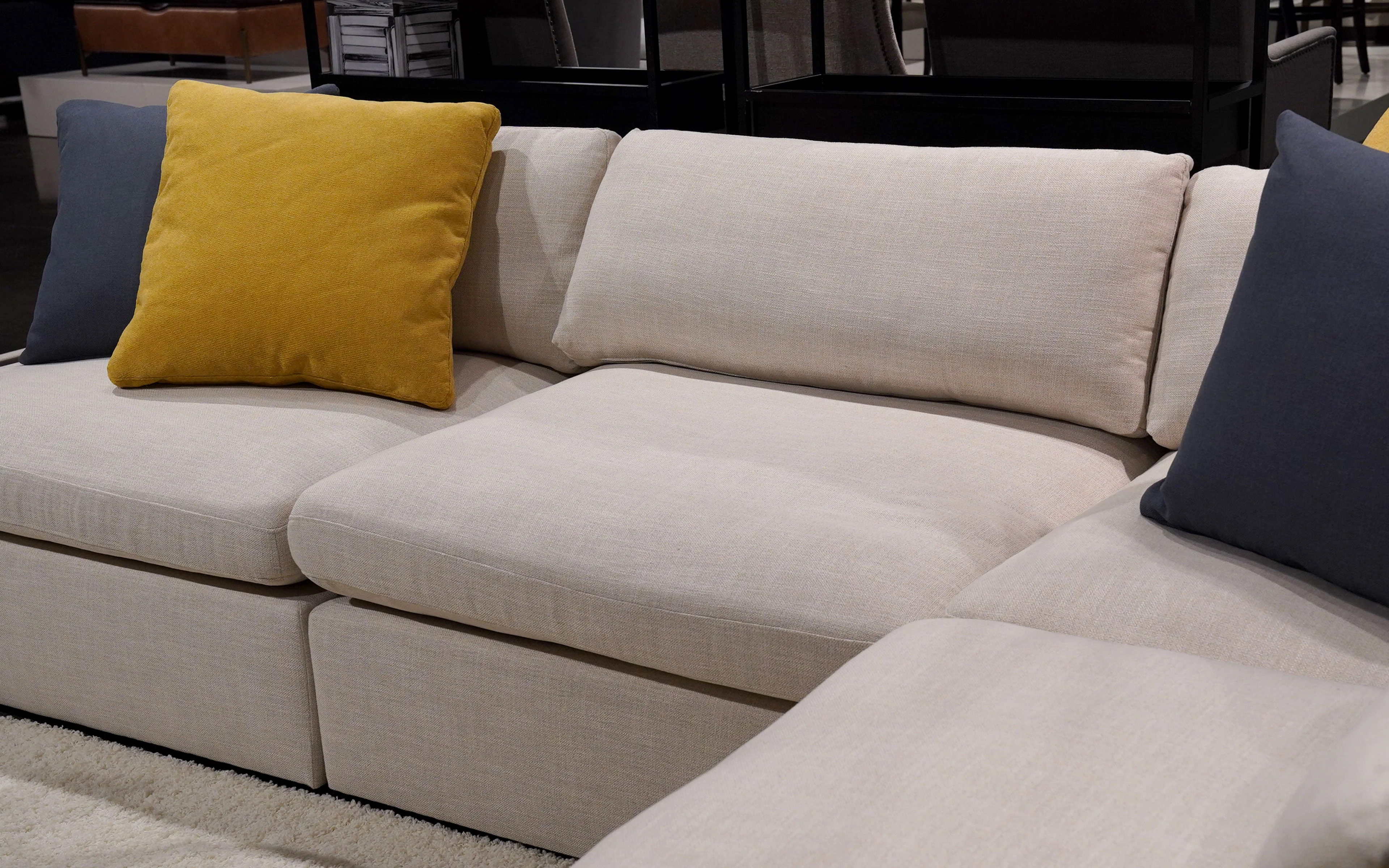 Dente di Leone 6pc Modular Modern Fabric Sectional Sofa - Image 5