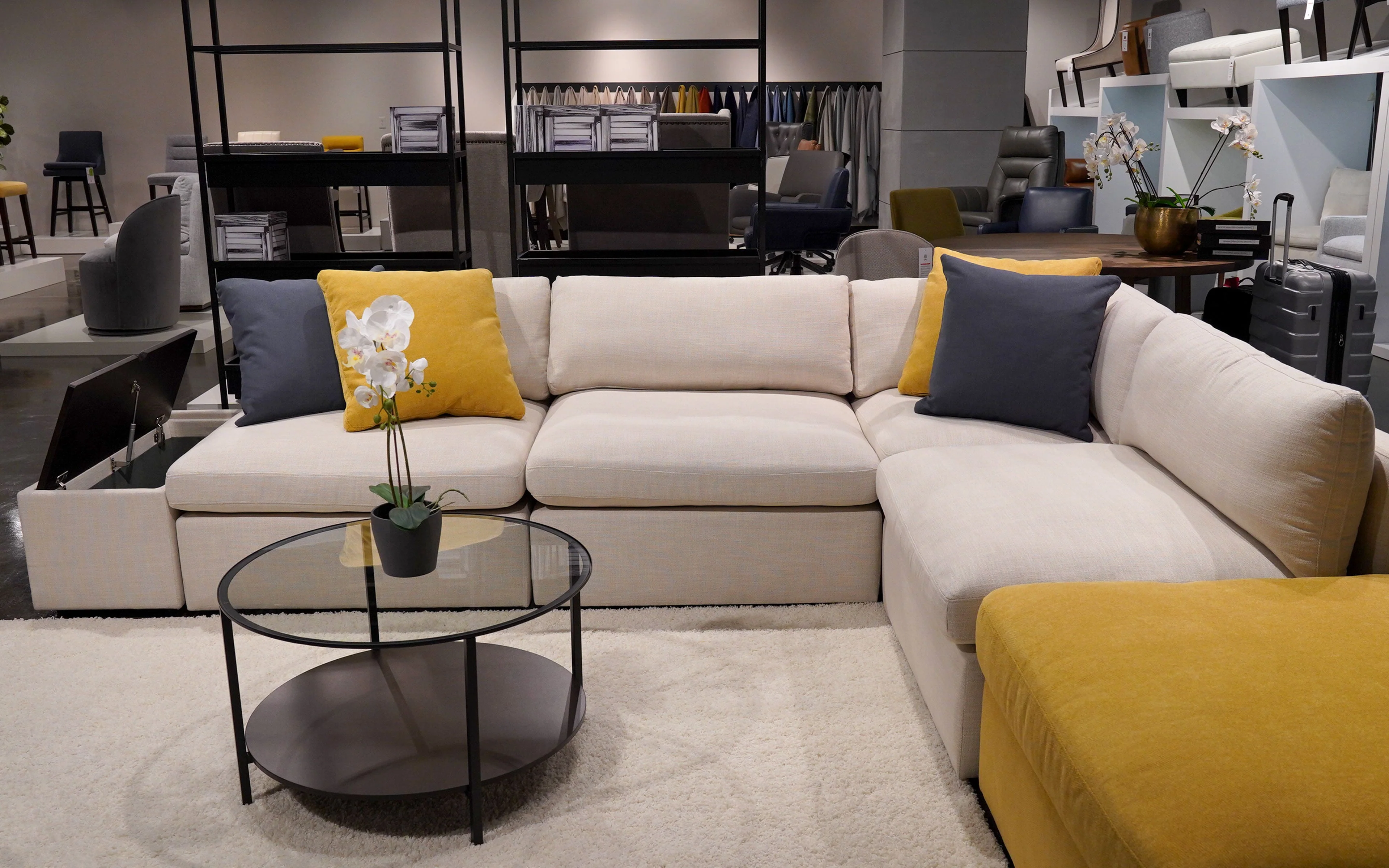 Dente di Leone 6pc Modular Modern Fabric Sectional Sofa - Image 7