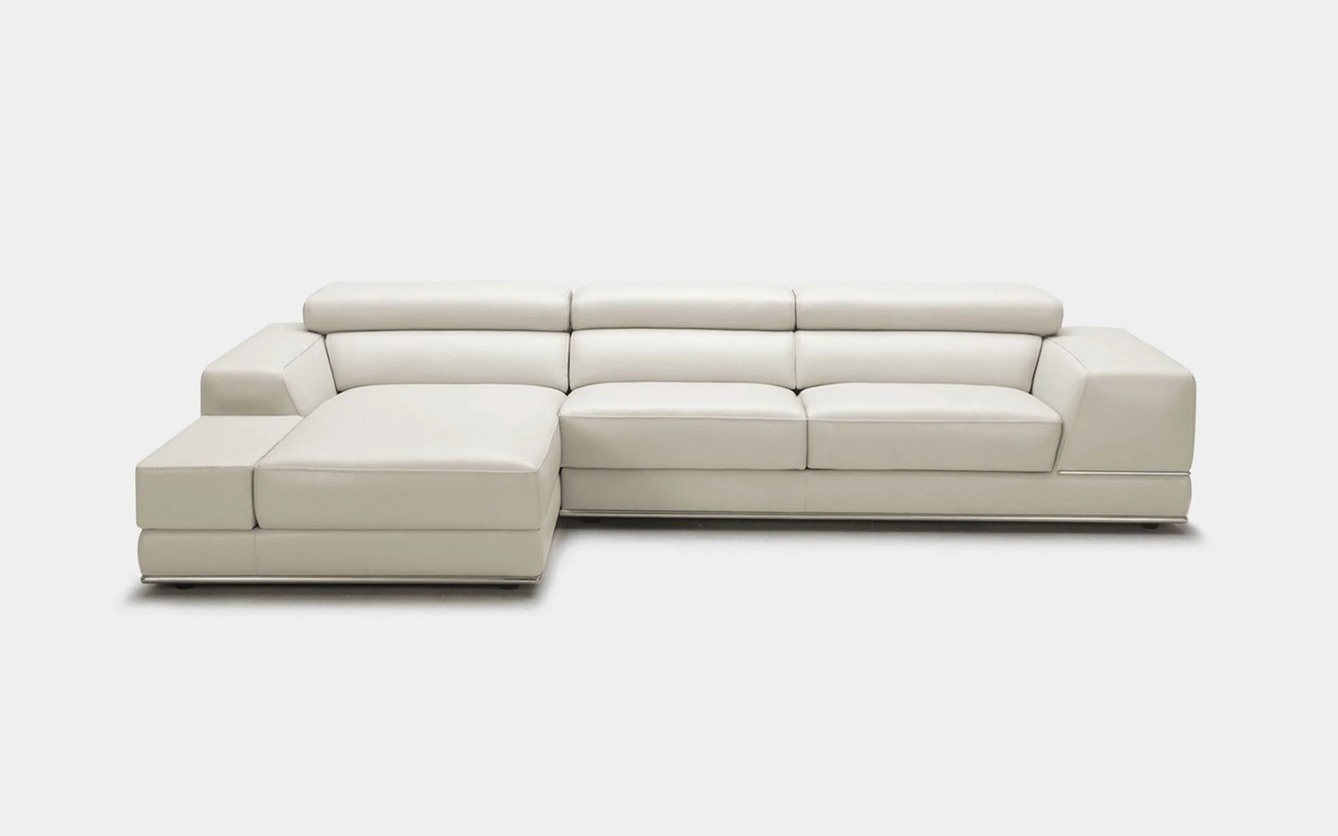 Geranium 6pc Modern Motion Leather Sectional with Storage - Image 7