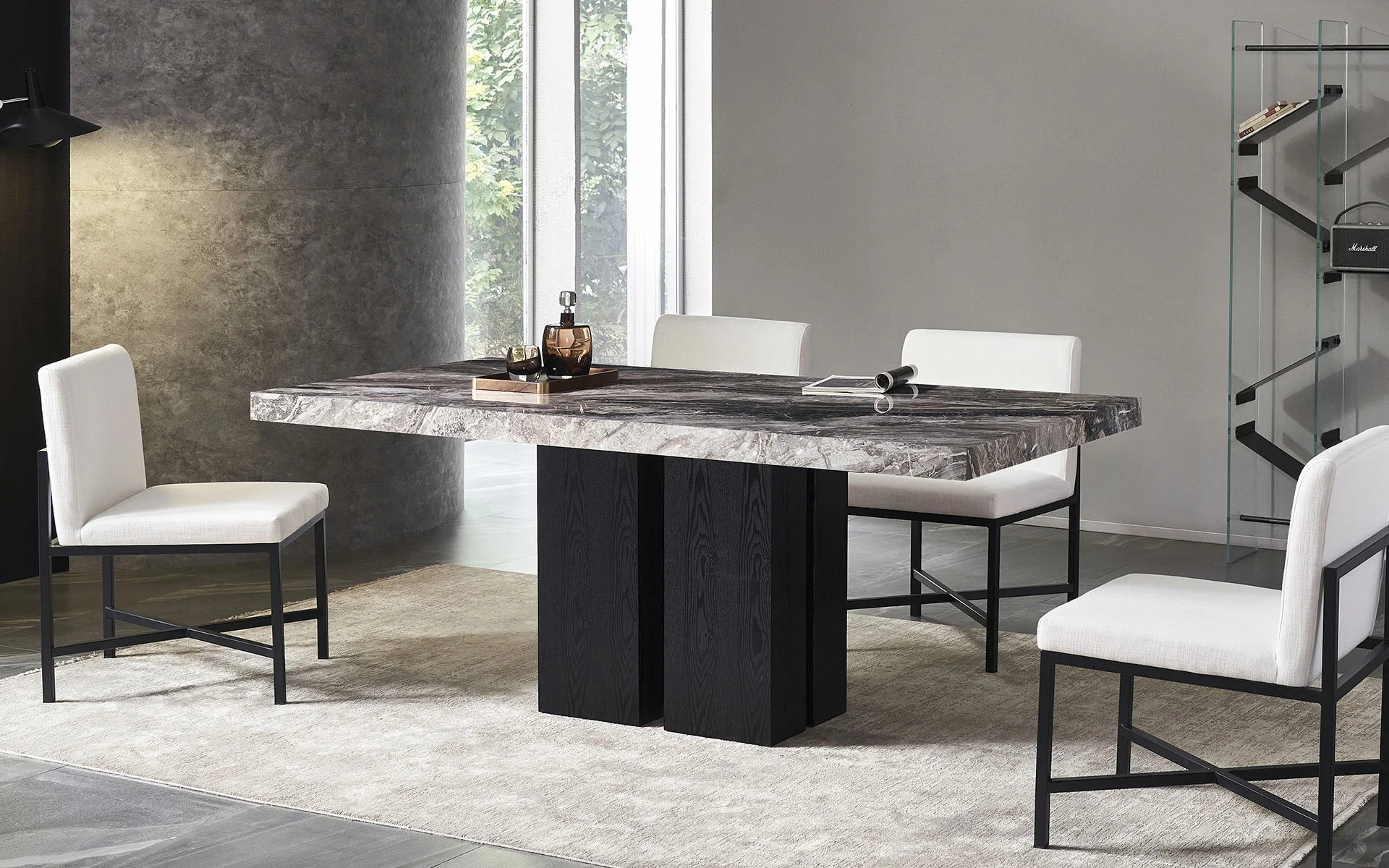Noir Elegance Rectangle Dining Table - Image 4