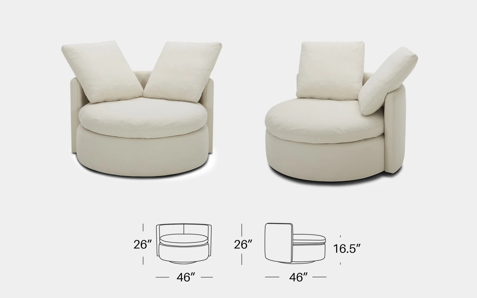 Nuvola Modern Motion Swivel Chair - Image 14