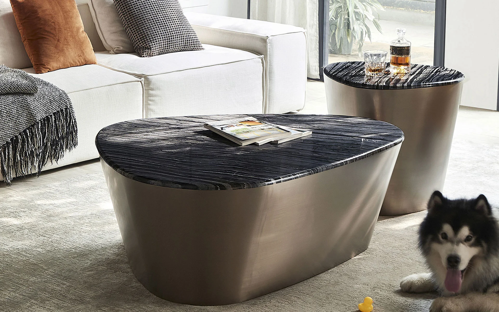 Persephone Marble Coffee Table - Image 3